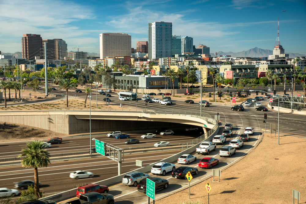 phoenix arizona highway traffic jam