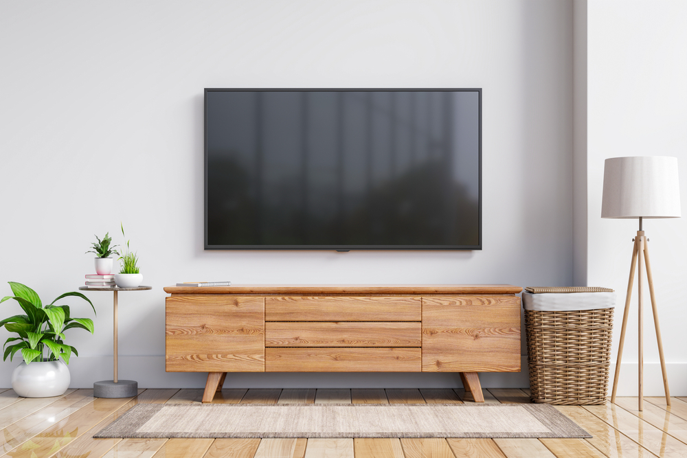 big screen tv in apartment